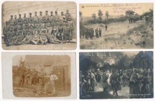 10 db I. világháborús katonai témájú lap közte 2 fotólap