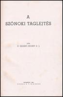 P. Szabó József: A szónoki taglejtés. Bp., 1942, Korda Rt. Kiadói egészvászon kötés, jó állapotban
