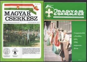 1991-1994 Magyar Cserkész 4 száma: XXX. évf. 1991. július + XXXIII. évf. 8., 11., és 12. sz., 1994. október-november-december, 38 + 34 + 34 + 34 p.