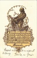 1932 Hiszekegy. Turistaság és Alpinizmus kiadása. Ifj. Kellner Ernő / Hungarian irredenta propaganda, credo s: Hampel-Scharf (EK)