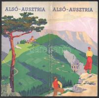1936 Alsó-Ausztria, kiadja: Fremdenverkehrsamt der Niederösterreichischen Landesregierung, ismertető prospektus, hajtott, 28p