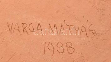 Varga Mátyás (1910-2002): Bethlen Gábor. Színes mázakkal festett fali kerámia, kisebb csorbák és tűz...