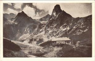 Tátra, Magas-Tátra, Vysoké Tatry; Zelené pleso / Zöld-tó, menedékház / Grüner See / lake, tourist house (EK)