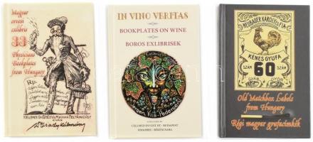 In vino veritas. Boros ex librisek. 200/199. számozotrt példány. Bp.-Békéscsaba, 2014, Cellmed Invest Bt. Kiadói kartonált kötés, jó állapotban.Kiadói kartonált kötés, jó állapotban. +  33 magyar orvosi ex libris. 200/26. számozott példány. Bp.-Békéscsaba, 2015, Cellmed Invest Bt. Kiadói kartonált kötés, jó állapotban. +  Feőkajári Kajáry Károly: Régi magyar gyufacímkék. 200/119. számozott példány. Bp.-Békéscsaba, 2015, Cellmed Invest Bt. Kiadói kartonált kötés, jó állapotban.