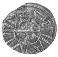 997-1038. Denár Ag "I. István" (0,75g) T:1-,2 / Hungary 997-1038. Denar Ag "Stephen I...