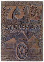 1973. 73 Somlyósziget öntött Br emlékplakett (62x85mm) T:2