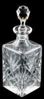 Ólomkristály whiskeys üveg, minimális kopással, a dugón kis csorbával, m: 28 cm