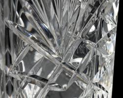 Ólomkristály whiskeys üveg, minimális kopással, a dugón kis csorbával, m: 28 cm