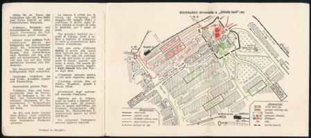 1938 XXXIV. Nemzetközi Eucharisztikus Kongresszus tagsági jegye, belsejében térkép-illusztrációval +...