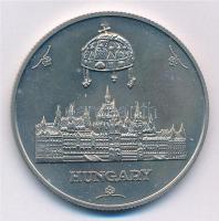 Nagy-Britannia 1989. "Barbican Centre - Magyarok: Britannia üdvözli Magyarországot" fém em...