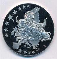 Svájc DN "100.-banknote" fém emlékérem 100Fr svájci bankjegy multicolor képével (40mm) T:1...