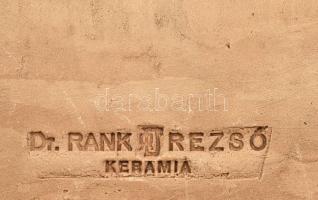 Dr. Rank Rezső (?-?): Mária a kis Jézussal. Plasztikus kerámia falikép, XX. sz. első fele. Jelzett, ...