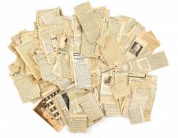 cca 1890-1940 Vegyes cikk- és újságkivágás gyűjtemény tétel, különféle témákkal