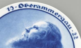 Rosenthal Oberammergau 1922 - Anton Lang porcelán dísztányér. Máz alatti kék festéses, jelzett, kis ...