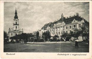 1948 Kecskemét, Szabadság tér, Nagytemplom (fa)