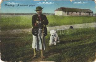 1919 Hortobágy, a számadó gulyás, magyar folklór (b)