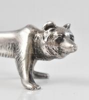 Figurális késbak 8 db (nyúl, róka, medve, oroszlán, bika, kos, kecske, tacskó), ezüstözött fém. h: 1...