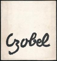 Czóbel Béla (1883 - 1976) festőművész autográf aláírása a Nemzeti Szalonban, 1958-ban rendezett egyéni kiállításának katalógusában