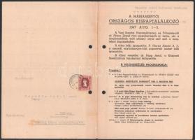 1947-48 Kalocsa-Főegyházmegyei Mária-Napok Baján, 1948, műsor, 1 lap, 2 oldal, hajtásnyommal, lap sz...