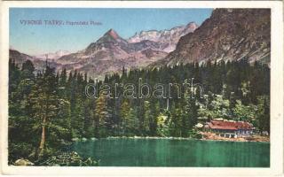 Tátra, Magas-Tátra, Vysoké Tatry; Popradské pleso / Poprádió-tó / lake (képeslapfüzetből / from postcard booklet) (EK)