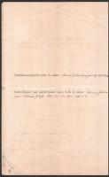 1888 Kalocsai érseki főgimnázium bizonyítvány, 15 krajcár okmánybélyeggel, hátoldalán feljegyzés tan...