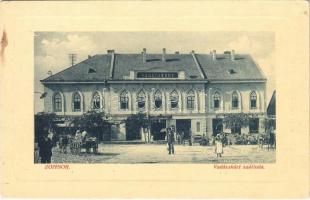 1911 Zombor, Sombor; Vadászkürt szálloda, lovaskocsik / hotel, horse carts. W.L. Bp. 3741. 9118.