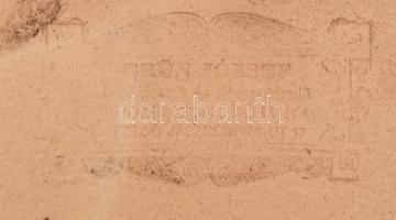 Grün E. jelzéssel, feltehetően 1900 körül működött magyar festő alkotása: Hölgy kalitkával. Tus, akv...