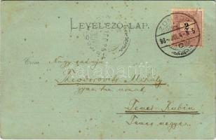 1898 (Vorläufer) Zombor, Sombor; utca, templom, este, Sztrilich Zsigmond üzlete, piac / street, chur...