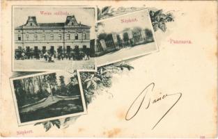 1903 Pancsova, Pancevo; Weisz szálloda, Népkert / hotel, park. Art Nouveau, floral