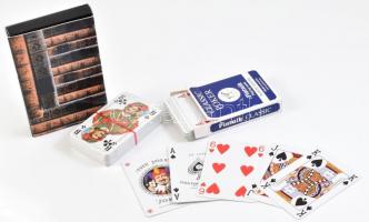 Readers Digest póker készlet, 2 csomag bontatlan franciakártyával és dobókockákkal, díszdobozban + újszerű Piatnik pókerkártya és bontatlan csomag franciakártya