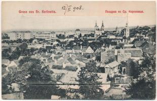 1908 Karlóca, Karlowitz, Sremski Karlovci; leporellolap 10 képpel / leporellocard with 10 pictures