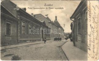 1905 Zombor, Sombor; Felső kereskedelmi és elemi népiskola / schools (EK)