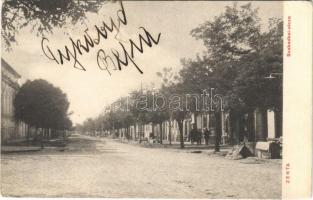 1914 Zenta, Senta; Szabadkai utca. Kragujevits Szabbás kiadása / street (EK)
