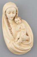 Goebel Madonna gyermekével, fajansz, jelzett, lepattanással, 32×14 cm