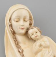 Goebel Madonna gyermekével, fajansz, jelzett, lepattanással, 32×14 cm