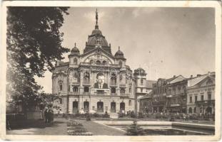 1948 Kassa, Kosice; Divadlo, "Nech zije Prezident Gottwald" / színház "Éljen Gottwald elnök!" táblával / theatre with "Long live President Gottwald!" banner (leader of the Communist Party of Czechoslovakia) (EB)