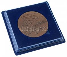 Izrael ~1989. "Jeruzsálem" peremen jelzett, számozott Br emlékérem, eredeti műanyag tokban...
