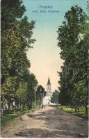 1910 Palánka, Bácspalánka, Backa Palanka; Római katolikus templom / church (ragasztónyom / gluemark)