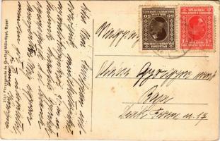 Bácsszentiván, Prigrevica; Római katolikus templom és iskola, Szavadill József kiadása / church and ...