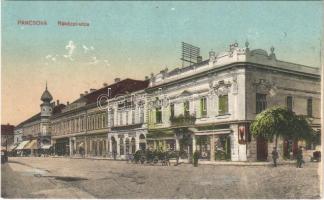 Pancsova, Pancevo; Rákóczi utca, üzletek / street, shops
