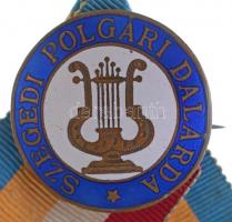 ~1920-1930. "Szegedi Polgári Dalárda" zománcozott Br jelvény "J. WEIDLICH WIEN - VII....