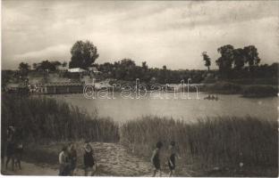 1928 Gyömrő, Tó strand, fürdőzők. Hafa kiadása. Phot. Sarkady (EK)