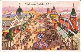1931 Gruss vom Oktoberfest! München / Munich beer festival (EK)