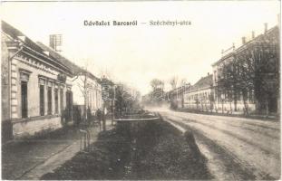 1917 Barcs, Széchenyi utca, Drávavidék szerkesztősége, Szilágyi György üzlete