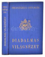 Prohászka Ottokár: A diadalmas világnézet. Budapest, 1935, Szent István-Társulat, az Apostoli Szentszék könyvkiadója. Kiadói egészvászon kötésben, kissé kopott gerinccel, előzéklapon ajándékozási sorokkal.