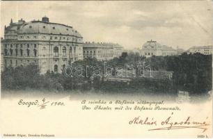 1900 Szeged, Színház, Stefánia sétány (EK)