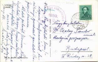 Losonc, Lucenec; + "LOSONC-BUDAPEST 22" vasúti mozgóposta