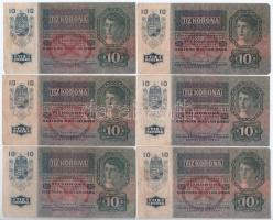 1915. 10K (6x) T:III  Hungary 1915. 10 Korona (6x) C:F  Adamo K11