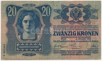 1913. 20K II. kiadás, fekete "Romania Timbru Special" felülbélyegzéssel T:III