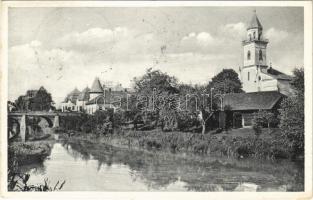 1938 Beregszász, Beregovo, Berehove; Római katolikus templom / church + 1938 Beregszász visszatért So. Stpl